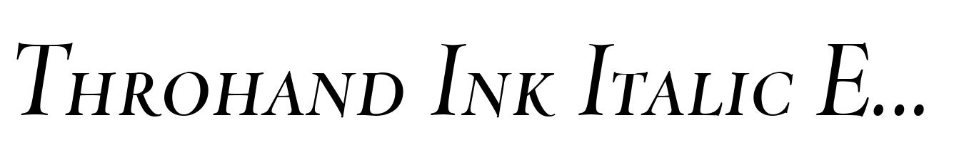 Throhand Ink Italic Expert